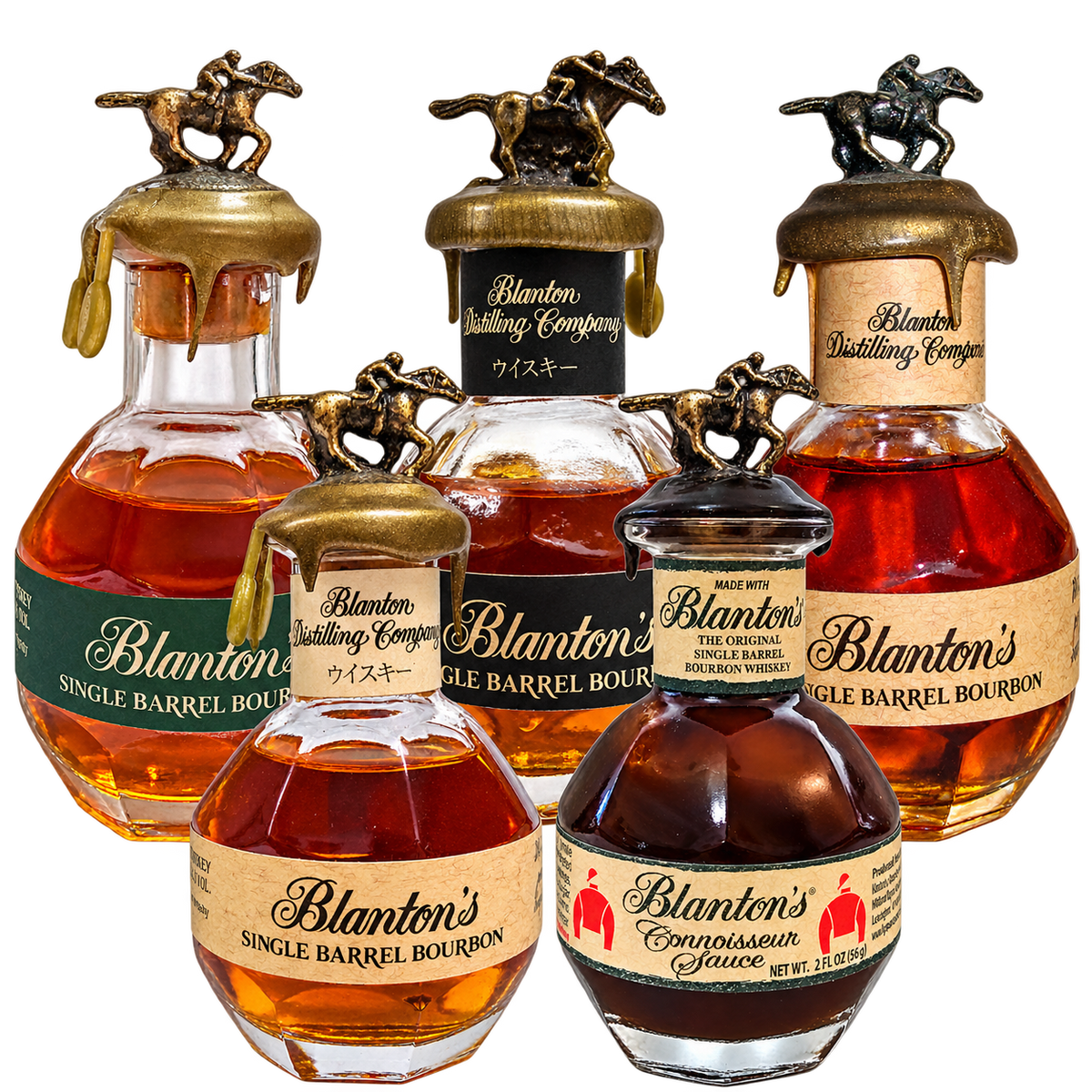 Blanton’s miniature bottles from the original Warehouse H archive