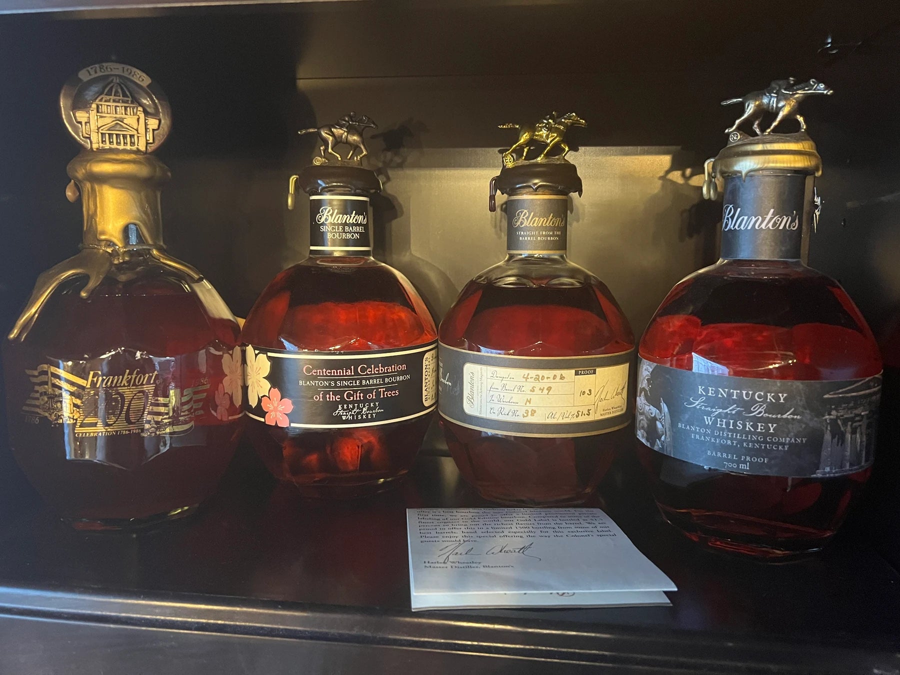 Dominic Guglielmi’s personal Blanton’s collection — photograph 7